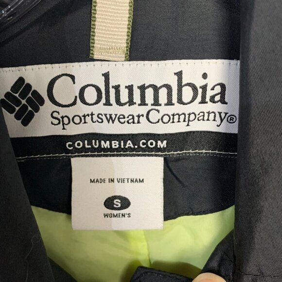 Columbia Vintage 90s Black Lightweight Windbreaker Rain Trench Coat - Picture 9 of 16